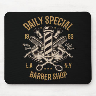 Daily Special Barber Shop LA NY Cut and Shave Mouse Mat