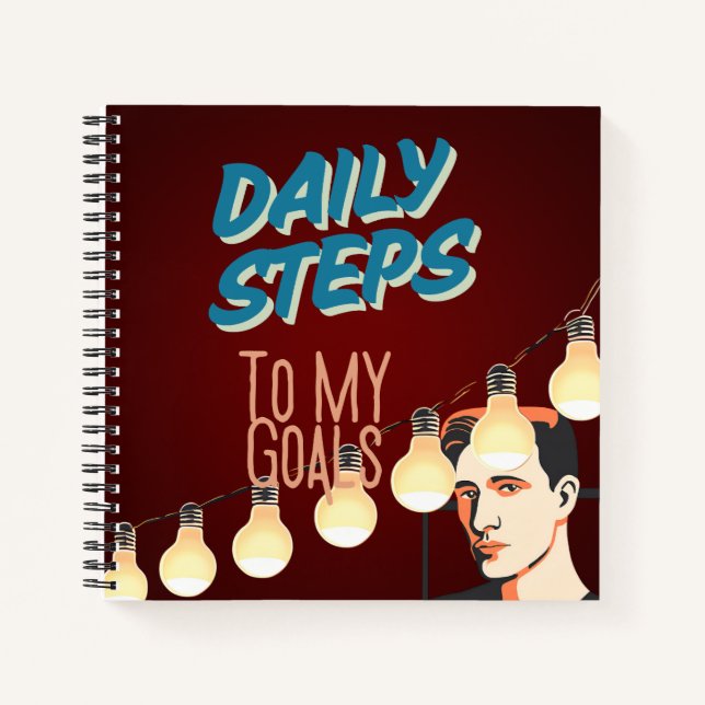 Daily Steps To My Goals  Notebook (Front)