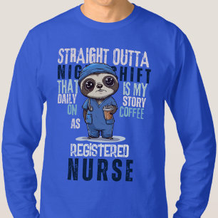 Daily Story Night Shift Registered Nurse Day CNA T-Shirt