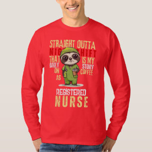 Daily Story Shift Occupational Health Nurse Red T-Shirt