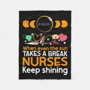 Daily Tasks Vs Total Solar Eclipse Phases 2024 Nur Fleece Blanket