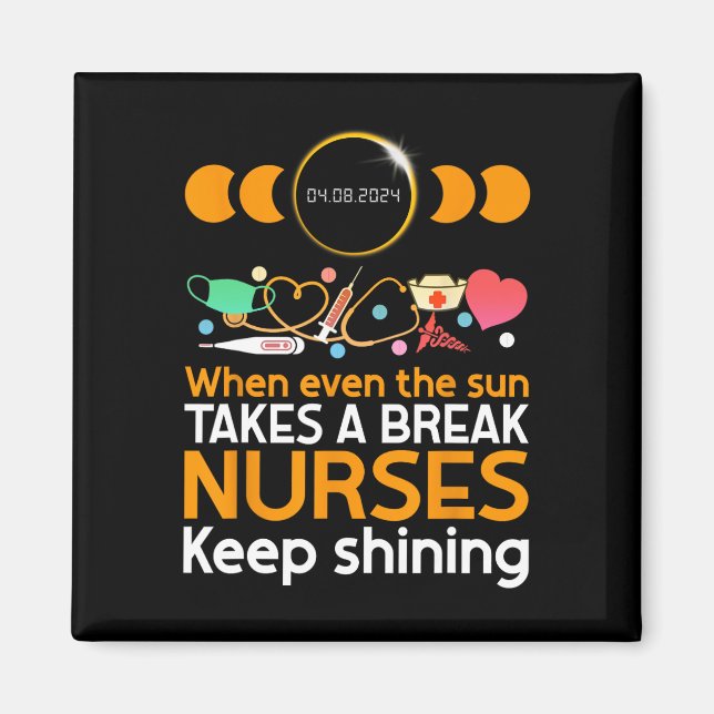 Daily Tasks Vs Total Solar Eclipse Phases 2024 Nur Magnet (Front)