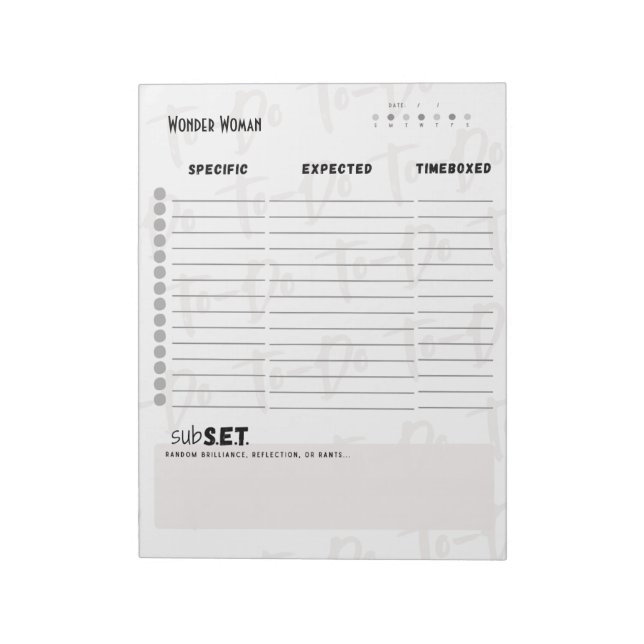 Daily To-Do List – Customisable Tear-Off Notepad (Rotated)