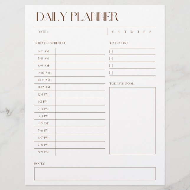Daily To-Do list Planner (Front)
