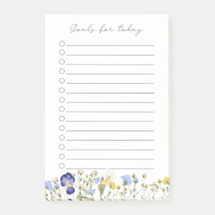 Daily to do list, Priorities list Floral  Post-it Notes
