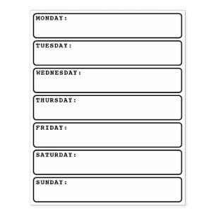 Daily weekly planner calendar bullet journalling rubber stamp