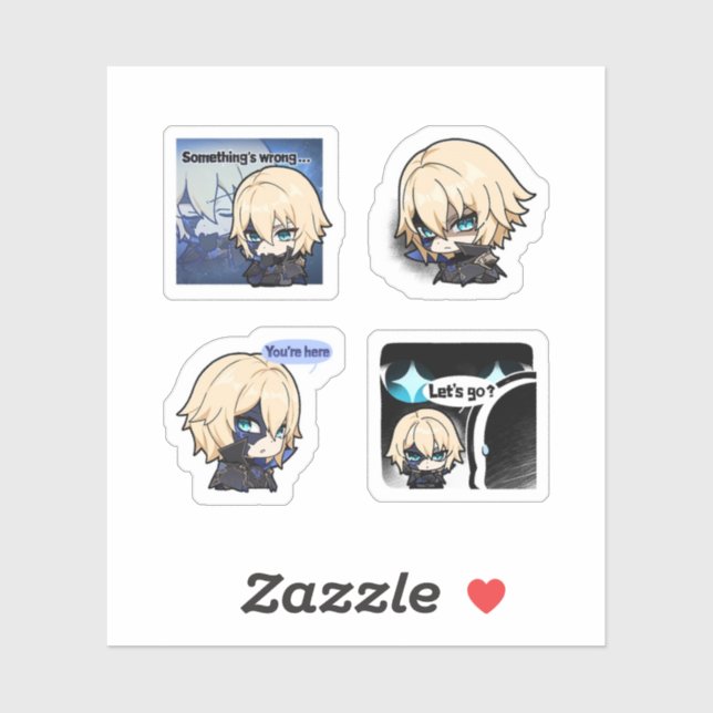 Dainsleif Genshin Impact 4 Pack Sticker Sheet (Sheet)