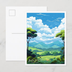 Daintree Rainforest Australia Vintage illustration Postcard