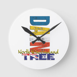 Daintree Rainforest Round Clock