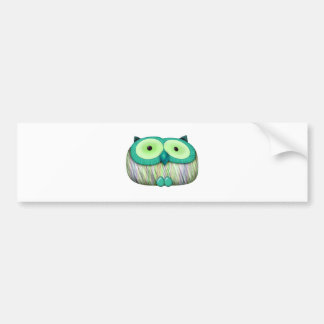 dainty aqua owl bumper sticker