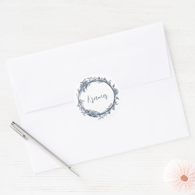 Dainty Bird Classic Round Sticker (Envelope)