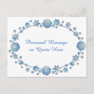 Dainty Blue Stars with Personal Message or Quote Postcard