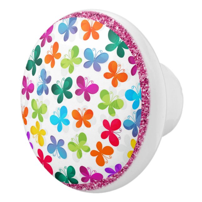 Dainty Butterflies Ceramic Knob (Right)