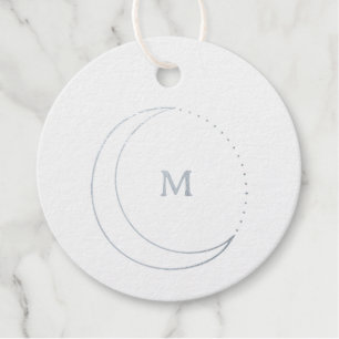Dainty Celestial Wedding Favour Tags