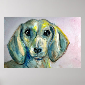 Dainty Dachshund Poster
