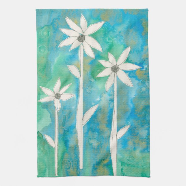 Dainty Daisies I Tea Towel (Vertical)