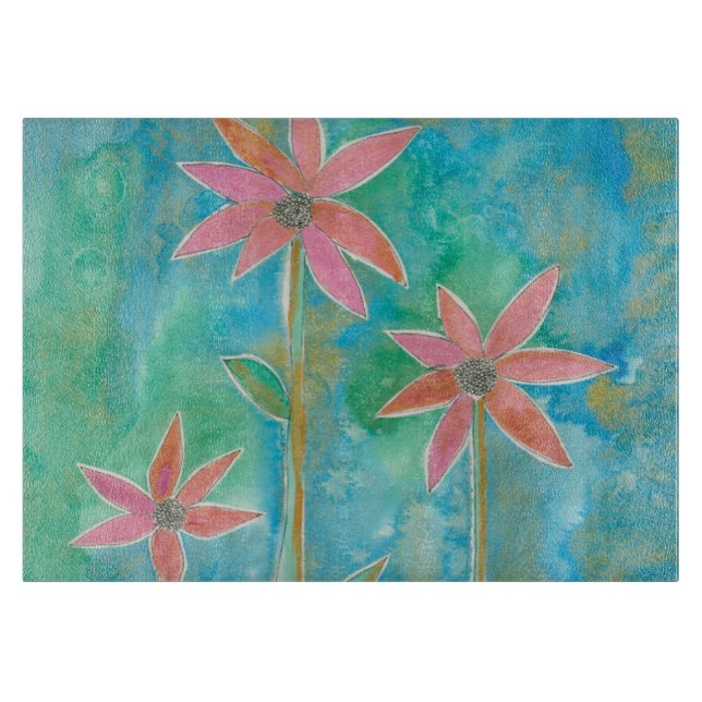 Dainty Daisies III Cutting Board (Front)