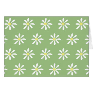 Dainty Daisy Blank Cards (Sage Green & White)