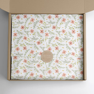 Dainty Ditsy Watercolor Floral Pastel Pattern Tissue Paper