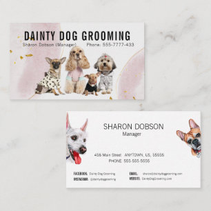 Dainty Dog Grooming Pet Business Card