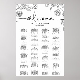 Dainty Elegance Alphabetical Seating Chart