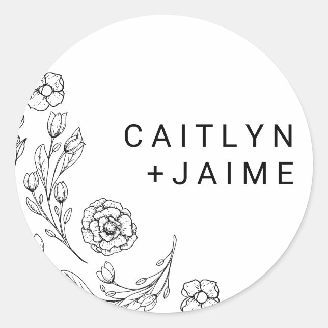 Dainty Elegance Wedding Envelope Seals (Front)