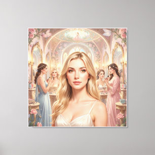Dainty Flora & Classical Beauty Canvas Print