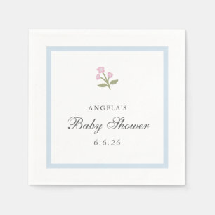 Dainty Floral Baby Shower Napkin