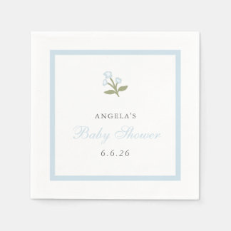 Dainty Floral Baby Shower Napkin