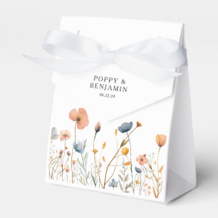 Dainty Floral Wildflower Wedding Favour Box