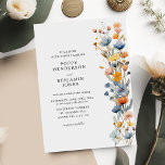 Dainty Floral Wildflower Wedding Invitation<br><div class="desc">This colourful dainty wild flowers wedding invitation is perfect for a boho rustic wedding. The design features hand-painted watercolor beautiful red,  blush,  orange,  blue,  yellow and green wild flowers. The elegant wedding template is easy to customise using the template provided.</div>