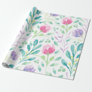 Dainty Florals in Watercolor Wrapping Paper