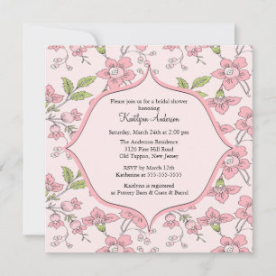 Dainty Flower Bridal Shower Invitation
