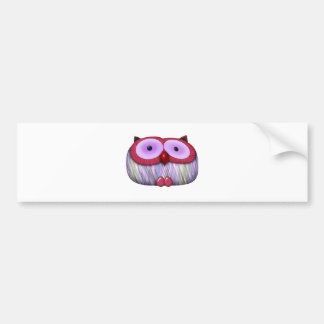 dainty fushcia owl bumper sticker