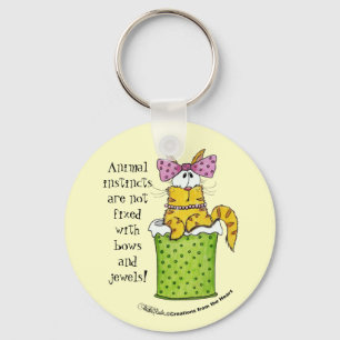 Dainty Garbage Kitty Key Ring