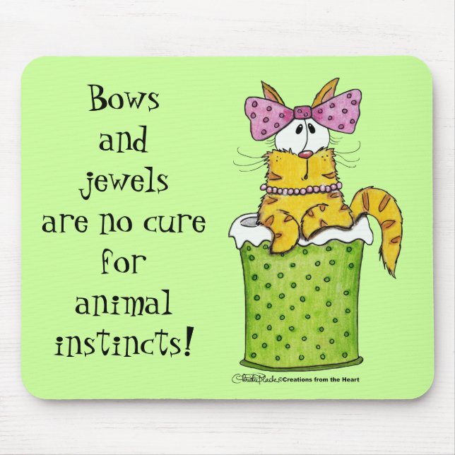 Dainty Garbage Kitty Mouse Mat (Front)