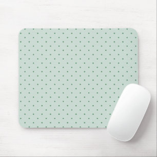 Dainty Green Polka Dots Pattern on Lighter Green Mouse Mat