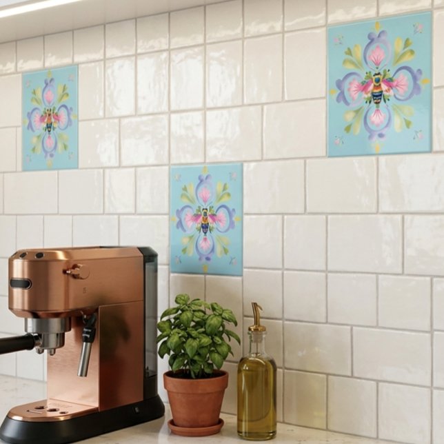 Dainty Honey Bee Unique Accent Tile (Creator Uploaded)