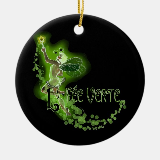 Dainty La Fee Verte I Ceramic Tree Decoration (Front)