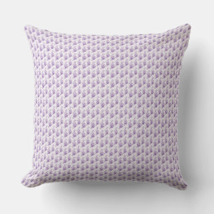 Dainty Lavender Floral Meadow Pattern Throw Pillow