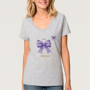 Dainty Lavender Nurse Bow T-Shirt