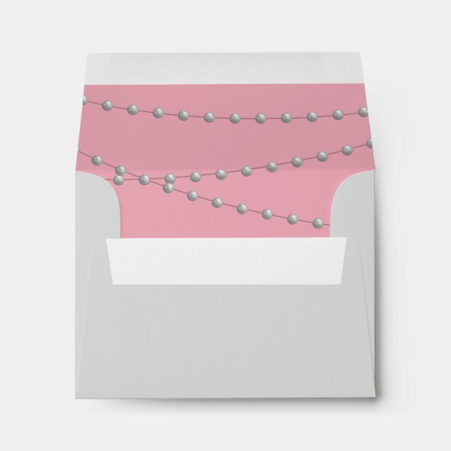 Dainty Pearls on Pink Envelope (Back (Bottom))