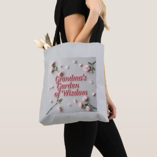 Dainty Pink Floral Grandma's Garden Tote Bag