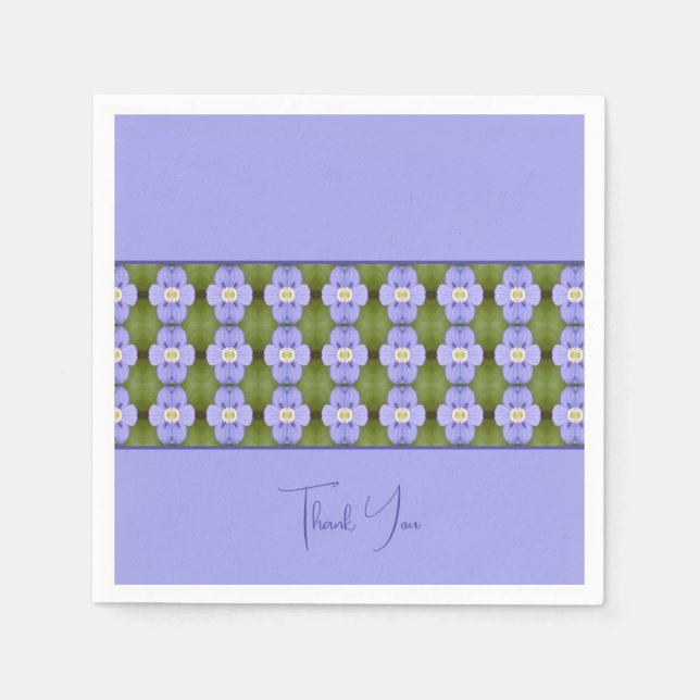 Dainty Purple Floral Napkin (Front)