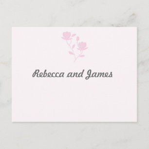 Dainty Rose (pink) RSVP Postcard