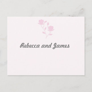 Dainty Rose (pink) RSVP Postcard