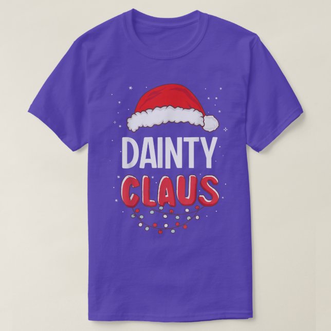 Dainty Santa Claus Christmas Matching Costume  T-Shirt (Design Front)