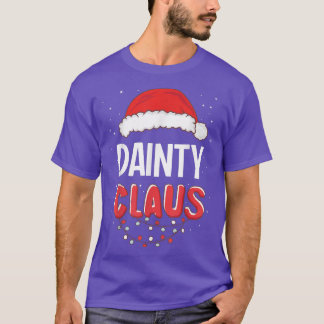 Dainty Santa Claus Christmas Matching Costume  T-Shirt