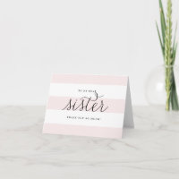 Dainty Script & Pink Stripes Sister Wishing Well