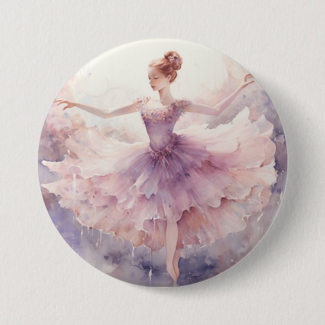 Dainty Sugar Plum Fairy Nutcracker Magic 7.5 Cm Round Badge (Front)